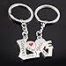 Produktbild Etbotu 1 Paar Liebe Sie für immer Schlüsselringe Legierungs Liebhaber Keyfob für Geburtstags-Hochzeits-Liebes-Paar Keychain Valentinsgruß Gif