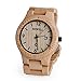 Price comparison product image Wooden Wrist Watch, iHee Bewell ZS-W086B Lightweight Men Wood Analog Quartz Watch, Movement Day Display Retro Wooden Smart Watch (Maplewood)