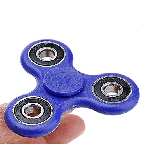 CMJ Blue Tri-Spinner Fidget Spinner Stress Relief Finger Spinner EDC Pocket Focus Hand Toy ADHD UK Seller