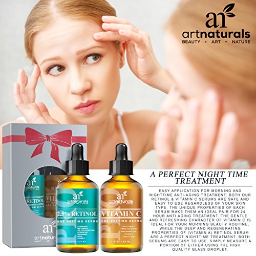 ArtNaturals Vitamin C und Retinol Serum – Anti Aging Set – je 30 ml - 7