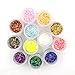 More Care 18 Colors Nail Art Glitter Set Big Hexagon Sequins Decoration for Gel Polish