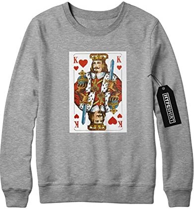 Sweatshirt Heart King King Of Hearts H140029 -  grey - XX-Large