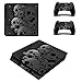 Produktbild DOTBUY PS4 Slim Skin Aufkleber Sticker Design Folie schützende Haut Schale für Sony Playstation 4 Slim Konsole und 2 Dualshock Controller (Skulls)