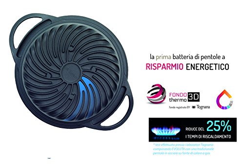 Tognana 10-Piece Great Kitchen Cookware Set, Grey