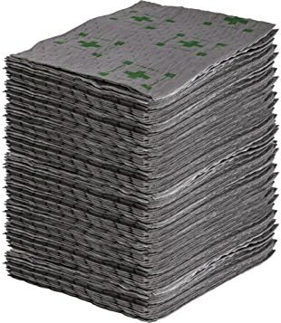 Sorbent Products Company 143506  HTBB100 High Traffic Barrier Backed Series Pads, Polypropylene, 15 " x 19", Gray with Safety Print (Pack of 100)