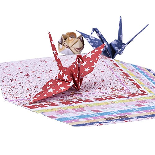 eBoot 72 Blatt Origami-Papier 15 x 15 cm im 12 Unterschiedliche Farben und Muster - 5
