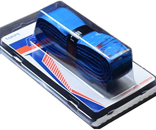 Annoda Anti Slip Widen Keel Fishing Pole Badminton Tennis Racket PU Grip (Blue)