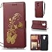 Produktbild Honor 6C Hülle, Huawei Enjoy 6S Hülle, Anlike Schutzhülle für Huawei Honor 6C / Huawei Enjoy 6S Wallet Tasche [Butterfly geprägte Serie Bronzing] Handyhülle - Braun