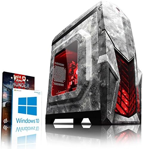 VIBOX Killstreak GL760-346 Gaming PC Computer with War Thunder Game Voucher, Windows 10 OS (4.0GHz Intel i5 6-Core Processor, Nvidia GeForce GTX 1060 Graphics Card, 16GB DDR4 RAM, 240GB SSD, 2TB HDD)