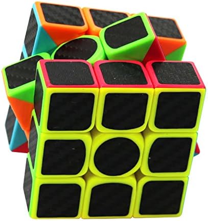 FCBB 3x3x3 Carbon Fiber Sticker Cube Puzzle Magic Cube Speed Cube 56mm