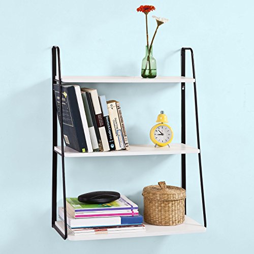 SoBuy® Wandregal Hängeregal Badregal Bücherregal 52 x 22 x 68cm FRG176-W - 4