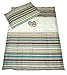 Baby's Comfort Baby Bedding Set Duvet Cover and Pillowcase (2-Piece, Chocolate Strips/White)
