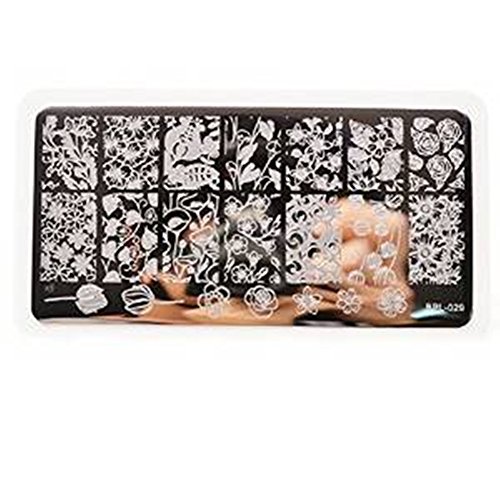 Born Pretty Nail Art Stamp Template Rose Image Plate Tulip Pattern BP-L029