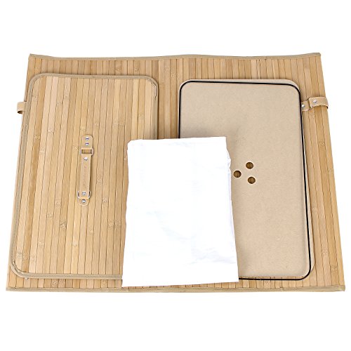 Songmics faltbar Bambus Wäschekorb 100 L (62,5 x 52 x 32 cm) Wäschebox mit Wäschesack zum Herausnehmen natur LCB63Y - 9