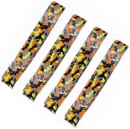 4 pcs Tennis Overgrip Tapes, MFEI Hand Print Overgrip, Absorb Moisture and Anti-slip Overgrip Grips Tape Perfect for Tennis Racket, Racquetball Grip, Squash Racquet (Blue and Orange)