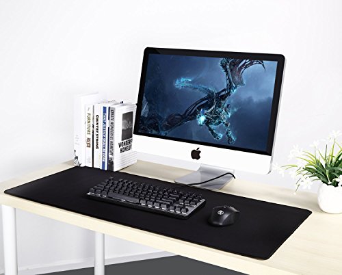 XL Gaming Mat Mauspad, CoJoie XL Gaming Mauspad Maus Mat - In den Maßen: 400x900x3mm - Rutschfeste Unterseite aus Gumm - Extended Performance Gaming Mauspad, Schwarz