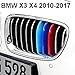 Produktbild x3 X4 2010–2017 M Power insurts Motorhaube Kapuze Nieren Kühlergrill Streifen Clip im Bezug Decor M Sport Tech 3 Farbe