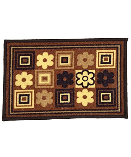 Athom Trendz Modern Living Polyester Door Mat - 14"x22", Brown