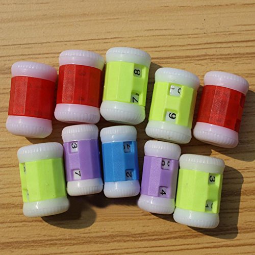 10 STK Stricknadeln Reihezähler Kunststoff Häkeln Stricken Stricknadeln Zeile Zähler Zubehör Assistent Werkzeuge Zufälligen Farbe - 5