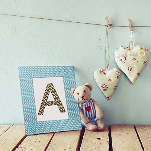 eBoot Papier Trinkhalm Trinken Dekoration Strohhalm für Geburtstag, Hochzeit, Weihnachten, Feierparty, 100 Stück, Golden und Blau - 7