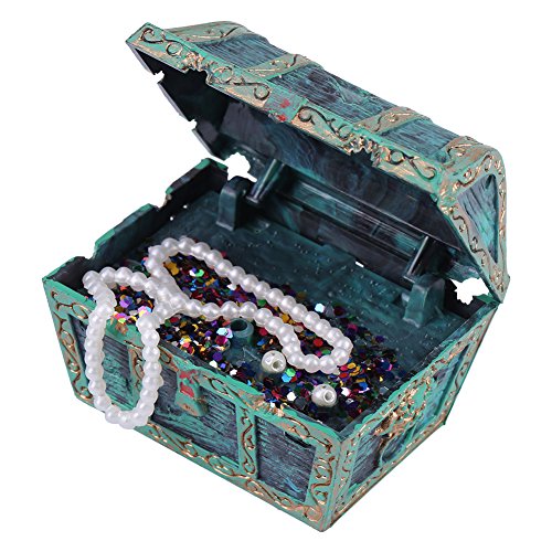 Zouminy Treasure Box Ornament Ornament Aquarium para Fish Tank Decoración del Paisaje Accesorios(Verde)
