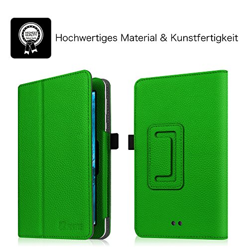 Fintie Odys Vito 7 Hülle Case – Slim Fit Folio Kunstleder Schutzhülle Cover Tasche mit Ständerfunktion und Stylus-Halterung für Odys Vito 17,8 cm (7 Zoll) Tablet-PC, Grün - 2