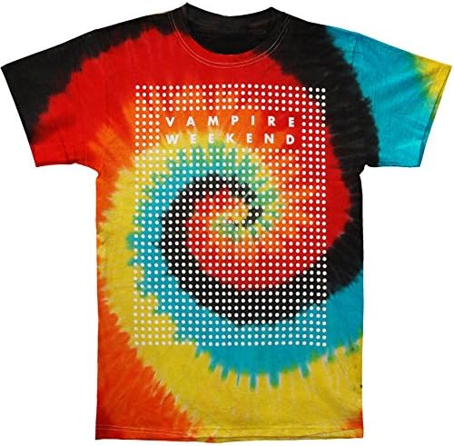 Vampire Weekend Boys' Dots Tie Dye T-shirt Youth Large Tie Dye