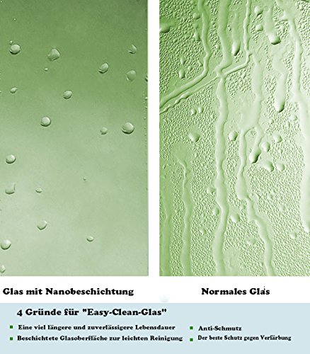 Walk In Dusche Duschabtrennung Duschwand Duschkabine 100x195cm aus ESG Sicherheitsglas mit Nanobeschichtung - 5