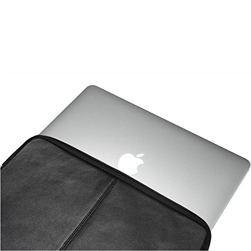 KAVAJ Lederh  lle Tasche Sleeve  Sydney  F  r Das Apple Macbook Pro 13  Retina Schwarz Aus Echtem Leder  D  nne Tasche Als Edles Zubeh  r F  r Das Mac