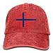 Produktbild Caps big Rote Blaue Flagge von Norwegen-Mode-Denim-Baseball-justierbaren Kappen-Hüten