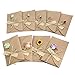 Produktbild Wolintek Retro Kraftpapier-leere Umschläge Ewiges Leben Getrocknete Blumen Verzierte Postkarte Unbelegte Anmerkungs-Karten-Set Danksagungskarten 9 Umschläge und Kleber Aufkleber (A)