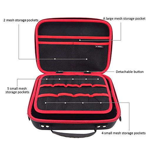 Ropch Aufbewahrungstasche Elektronik Zubehör Tasche Speicher Tragen Beutel-Kasten Reisetasche Mehrfachfunktion Organizer für Camera Ladegerät Kabel USB-Sticks - 3