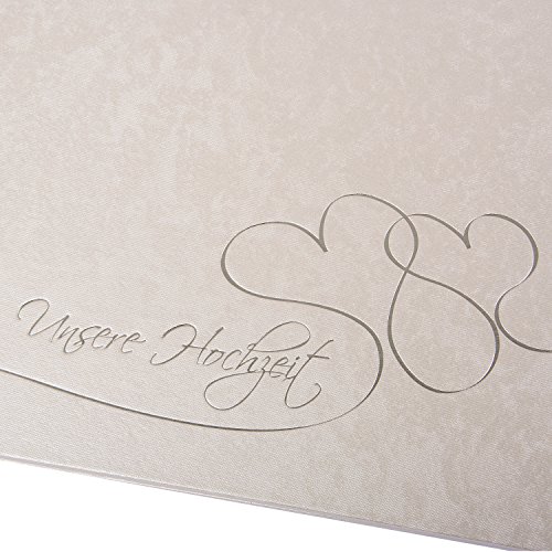 Goldbuch Hochzeitsalbum, 30×31 cm, 60 Seiten mit Pergamin, Cuore, Perlmutt/Silberprägung, 08004 - 4