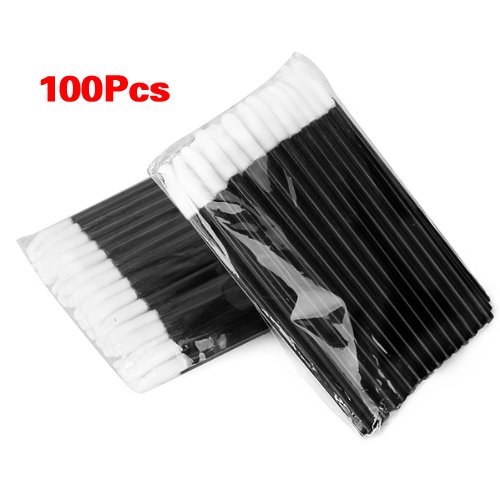 TOOGOO(R) 100 Pcs Disposable Lip Brush Gloss Wands Applicator Makeup Cosmetic Tool Beauty