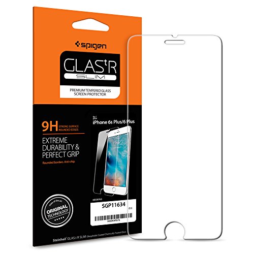 Protection écran iPhone 6s Plus / 6 Plus, en Verre Trempé, Spigen® **Easy-Install Kit** [Extreme Résistant aux rayures] **Ultra Clair** protection verre trempé iPhone 6s Plus / 6 Plus, Protection écran iPhone 6 Plus / 6s Plus SGP11634