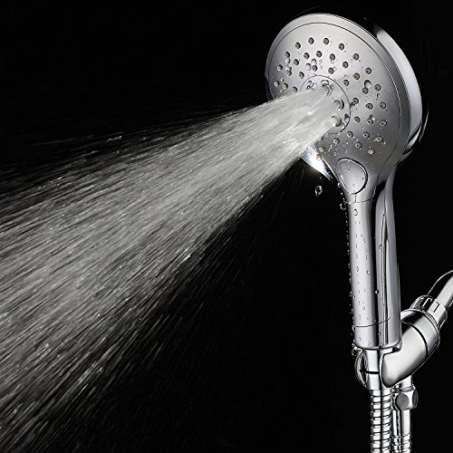 Lifewit Duschkopf 3 Strahlarten 2m Schlauch Handbrause 12cm Brausekopf Multifunktional Regenbrause Wasserfall für Badezimmer Chrom Silber - 4