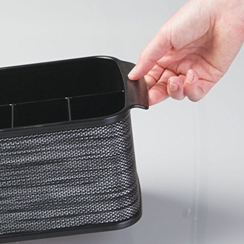 InterDesign 34987EU Twillo Besteck Caddy für die Küche Arbeitsplatte Esstisch, Plastik, smoke / schwarz, 25,4 x 16,51 x 11,43 cm - 3