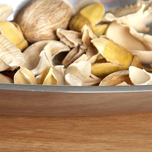 DEKO SCHALE „LONG LEAF“ Tischdeko Aluminium 60 cm silber von Xtradefactory - 4