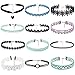 Produktbild Mypace Anhänger Gold Silber 925 Für Damen 12 Pieces Choker Halskerin Set Stretch Velvet Classic Gothic Tattoo Lace Choker
