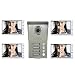 Produktbild AMOCAM Wired Video Door Phone Intercom System, 9" Monitor a full Aluminum Alloy Camera,IR night vision, Support Monitoring, Dual Way Talking Video Doorbell Kits, for 4 Units Apartment House