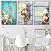 Produktbild adgkitb canvas Blume Plank Hintergrund 3 Stücke Leinwand Gemälde Modulare Bilder Wandkunst Leinwand Für Wohnzimmer Dekoration