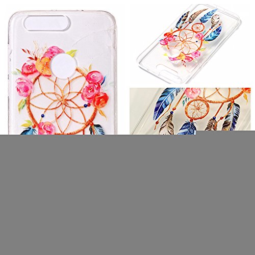 Honor 8 Case, Huawei Honor 8 Cover,Transparent Clear Soft TPU Gel Cover Protector Case for Huawei Honor 8, Cozy Hut Crystal Clear TPU Case Soft Slim Anti-Scratches Shock Absorption Soft Silicone Back Colorful Printed Pattern Silicone Case Protective Cover Cell Phone Case for Huawei Honor 8 5.2 Inch - Dreamcatcher