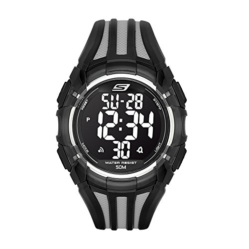 SkechersMen's SR1006 Digital Display Quartz Black Watch