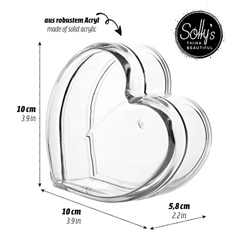 Solly´s® Herz Schmuck-Box klein | Geschenkideen für Mädchen | Bad-Deko im schönen Design - 2