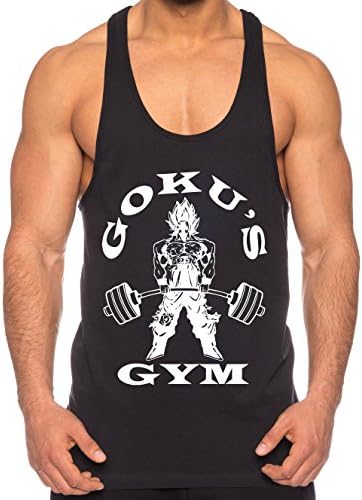 Goku Golds Men's Tank Top One Goku Dragon Master Son Ball Vegeta Turtle Roshi Piece Gym , Farbe2:Schwarz;Größe2:X-Large