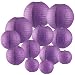 Produktbild Papierlaterne 12 Stück Purpurrote Papier Lampions Schöne Hochzeit Deko Papierlampe rund Papier Laterne Lampenschirm Garten Party Dekoration Ballform (verschiedene Größen)