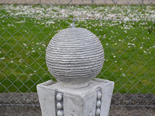 Springbrunnen Modern mit Becken und Kugel aus Steinguss, frostfest - 2