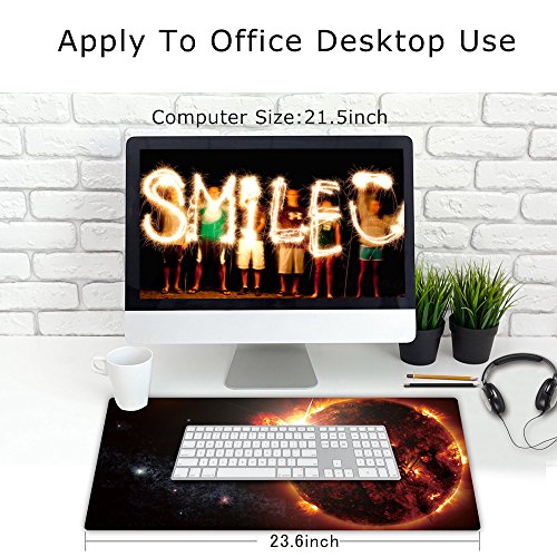 cmhoo Großer Gaming Maus Pad Soft Rubber Bottom Tastatur Matte/Maus-Schreibtisch Pad für Laptop - 4