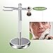 ACEVIVI Deluxe Chrome Razor and Brush Stands,Silver