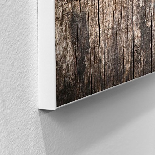 banjado – Design Magnetwand quadratisch Memoboard 50x50cm Pinnwand magnetisch mit Motiv Altes Holz - 2